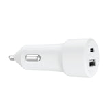 Pro Series 32W 2-Port USB-A & USB-C Car Charger - White