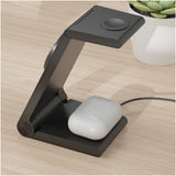 3-in-1 Magnetic Wireless Charger - Black