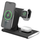 3-in-1 Portable Wireless Charger - Black