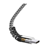 6ft Flat Nylon Braided USB-C to USB-C Charging Cable - Slate / Silver