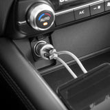 3.4A Dual Port USB-A and USB-C Car Charger - Gray