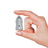 3.4A Dual Port USB-A and USB-C Car Charger - Gray
