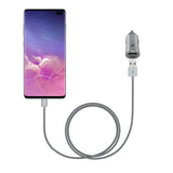 3.4A Dual Port USB-A and USB-C Car Charger - Gray