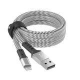 6ft Flat Nylon Braided Lightning Cable - Slate / Silver