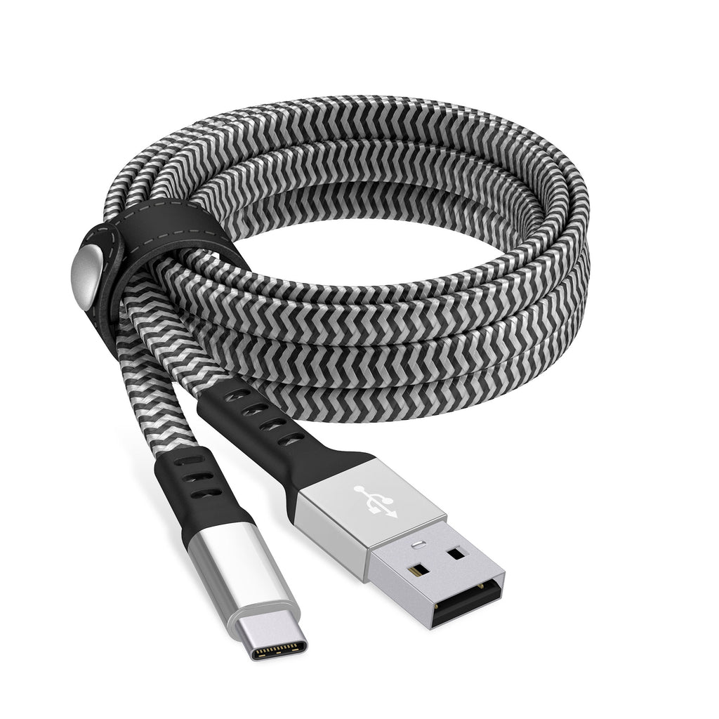 6ft Nylon Flat USB-C - Slate / Silver Just