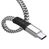 Just Wireless 6ft Nylon Braided Flat USB-C Cable - USB-C to USB-A Connection - 6ft Length for Extended Reach - Durable Nylon Braided Construction - Resistant to Tangling and Fraying - High-Quality Materials for Long-Lasting Use - Reliable and Fast Data Transfer - Supports Fast Charging Capabilities - Universal Compatibility with USB-C Devices - Reinforced Connector Joints for Added Strength - Stylish and Sleek Design