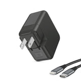 Just Wireless Phone & Laptop Charger with 6ft Lightning® to USB-C Cable - Quick and Powerful Wall Charger - Delivers 45 Watts of Power - Includes 6ft Lightning® to USB-C Cable - Dual Charge with USB-C and USB-A Ports - Supports Power Delivery (PD) - Rotating Prongs for Easy Plug Management - Features GaN Technology - Charges up to 50% in 30 Minutes with PD - Charge Your Laptop - Includes Hardshell Case
