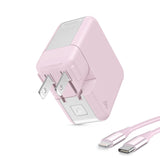 Just Wireless Phone & Laptop Charger with 6ft Lightning® to USB-C Cable - Quick and Powerful Wall Charger - Delivers 45 Watts of Power - Includes 6ft Lightning® to USB-C Cable - Dual Charge with USB-C and USB-A Ports - Supports Power Delivery (PD) - Rotating Prongs for Easy Plug Management - Features GaN Technology - Charges up to 50% in 30 Minutes with PD - Charge Your Laptop - Includes Hardshell Case