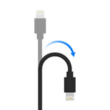 A 3-foot Apple Lightning cable by Just Wireless. This cable is built with durability and reliability in mind, featuring ultra-strength connector joints that can withstand daily use. It supports fast charging and data syncing, making it convenient for transferring files and powering up your Apple devices. This cable is compatible with all Apple devices and is Apple MFi certified, ensuring optimal performance and compatibility.