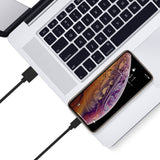 A 3-foot Apple Lightning cable by Just Wireless. This cable is built with durability and reliability in mind, featuring ultra-strength connector joints that can withstand daily use. It supports fast charging and data syncing, making it convenient for transferring files and powering up your Apple devices. This cable is compatible with all Apple devices and is Apple MFi certified, ensuring optimal performance and compatibility.
