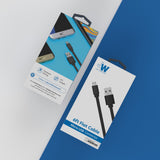 Just Wireless 6ft Flat TPU Micro USB to USB-A Cable - Compatible with Android Devices - Fast and Reliable Charging - Durable TPU Material Construction - Flat Cable Design - Ultra-Strength Connector Joints - Supports Data Transfer - Convenient Length for Flexibility - Easy to Connect and Disconnect - Reliable and Long-Lasting Performance