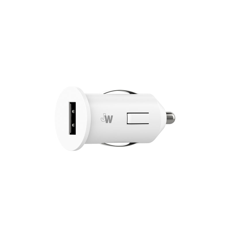 Just Wireless 1.0A/5W 1-Port USB-A Car Charger: Compact Design, Universal Compatibility, Efficient Charging Performance, Safety Protections, Durable Construction, On-the-Go Charging Solution, Lifetime Warranty