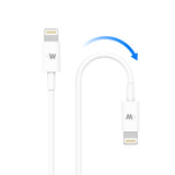 Just Wireless Single USB Wall Charger with 5ft Lightning Cable - 12 Watts / 2.4 Amps of Power - Compatible with all Apple Devices - Folding Prongs for Easy Storage - Ultra Strength Connector Joints - Apple MFI Certified - Includes 5ft Lightning Cable