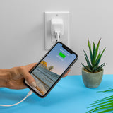 Just Wireless Single USB Wall Charger with 5ft Lightning Cable - 12 Watts / 2.4 Amps of Power - Compatible with all Apple Devices - Folding Prongs for Easy Storage - Ultra Strength Connector Joints - Apple MFI Certified - Includes 5ft Lightning Cable
