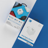 Just Wireless Dual Port USB-A and USB-C Wall Charger - Dual Charging Ports for Versatility - Fast and Efficient Charging - Supports USB-A and USB-C Devices - Compact and Portable Design - Slim Profile for Easy Storage - Intelligent Charging Technology - Built-in Safety Features - Compatible with a Wide Range of Devices - Convenient for Travel and Home Use - Reliable and Durable Construction