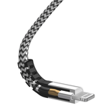 6ft Flat Nylon Braided Lightning Cable - Slate / Silver