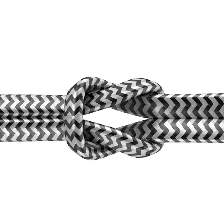 6ft Flat Nylon Braided Lightning to USB-C Charging Cable - Slate / Silver