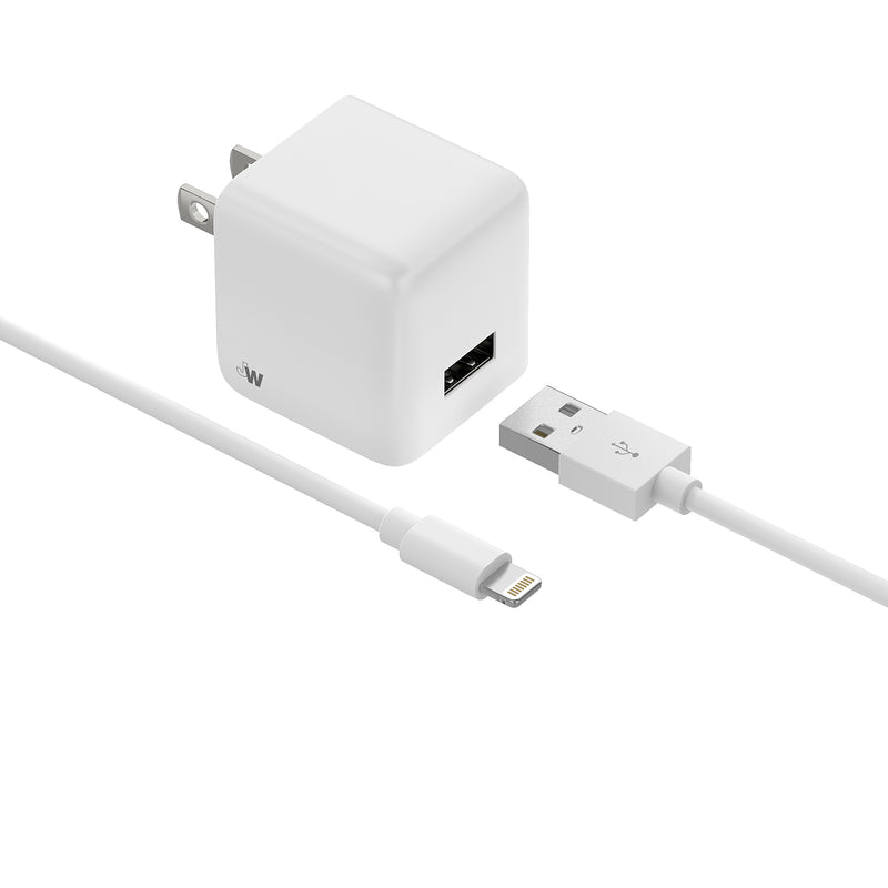 Single USB Wall Charger with 5ft Lightning Cable
