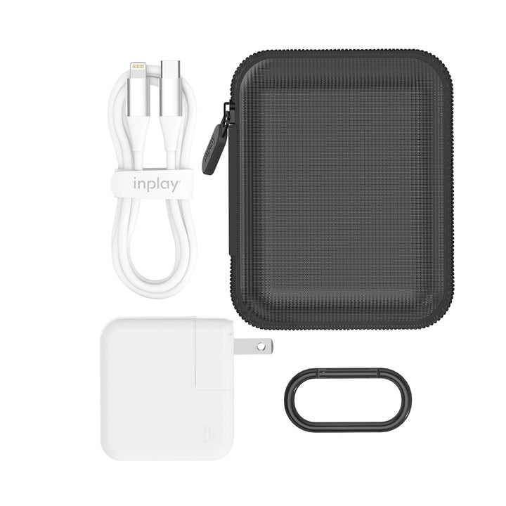 Just Wireless Phone & Laptop Charger with 6ft Lightning® to USB-C Cable - Quick and Powerful Wall Charger - Delivers 45 Watts of Power - Includes 6ft Lightning® to USB-C Cable - Dual Charge with USB-C and USB-A Ports - Supports Power Delivery (PD) - Rotating Prongs for Easy Plug Management - Features GaN Technology - Charges up to 50% in 30 Minutes with PD - Charge Your Laptop - Includes Hardshell Case