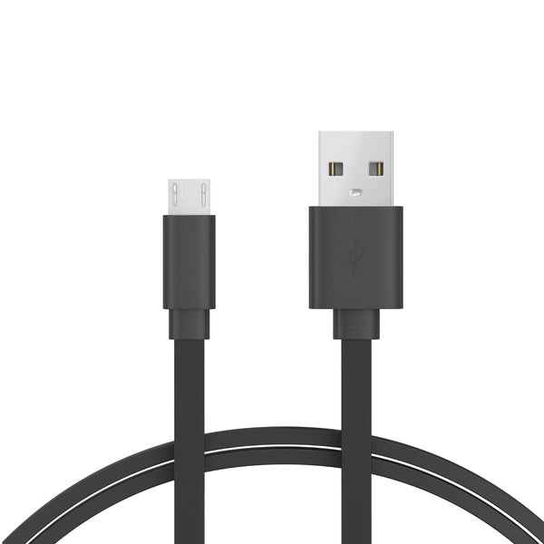 Just Wireless 6ft Flat TPU Micro USB to USB-A Cable - Compatible with Android Devices - Fast and Reliable Charging - Durable TPU Material Construction - Flat Cable Design - Ultra-Strength Connector Joints - Supports Data Transfer - Convenient Length for Flexibility - Easy to Connect and Disconnect - Reliable and Long-Lasting Performance