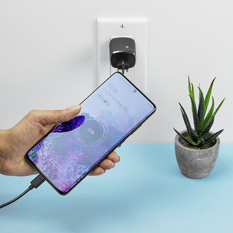 Just Wireless Single USB Wall Charger with 6ft USB-C Cable - High-Power 2.4 Amps / 12 Watts Output - Includes 6ft USB-C to USB-A Cable - Universal Compatibility with USB-C Devices - Fast and Efficient Charging - Compact and Portable Design - Reliable and Safe Performance - Easy to Plug into Any Wall Outlet - Ideal for Home or Office Use - Durable Construction for Long-Lasting Use