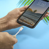 A 3-foot Apple Lightning cable by Just Wireless. This cable is built with durability and reliability in mind, featuring ultra-strength connector joints that can withstand daily use. It supports fast charging and data syncing, making it convenient for transferring files and powering up your Apple devices. This cable is compatible with all Apple devices and is Apple MFi certified, ensuring optimal performance and compatibility.