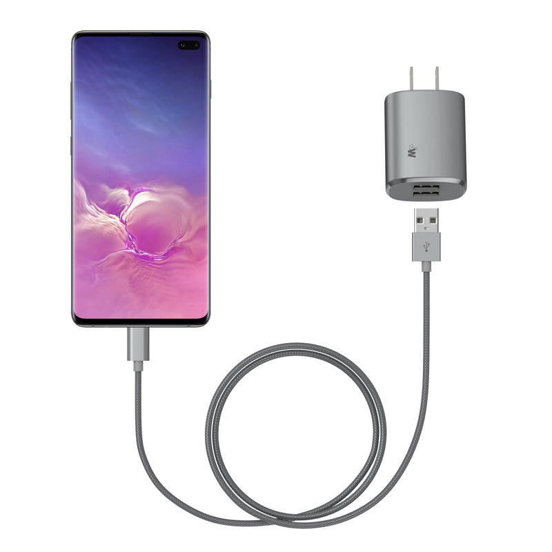 Single USB 2.4A Car Charger with 6ft USB-C Cable Just Wireless