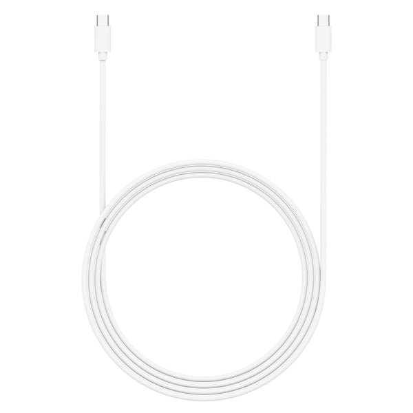 8ft USB-C to USB-C PVC Cable - White Just Wireless