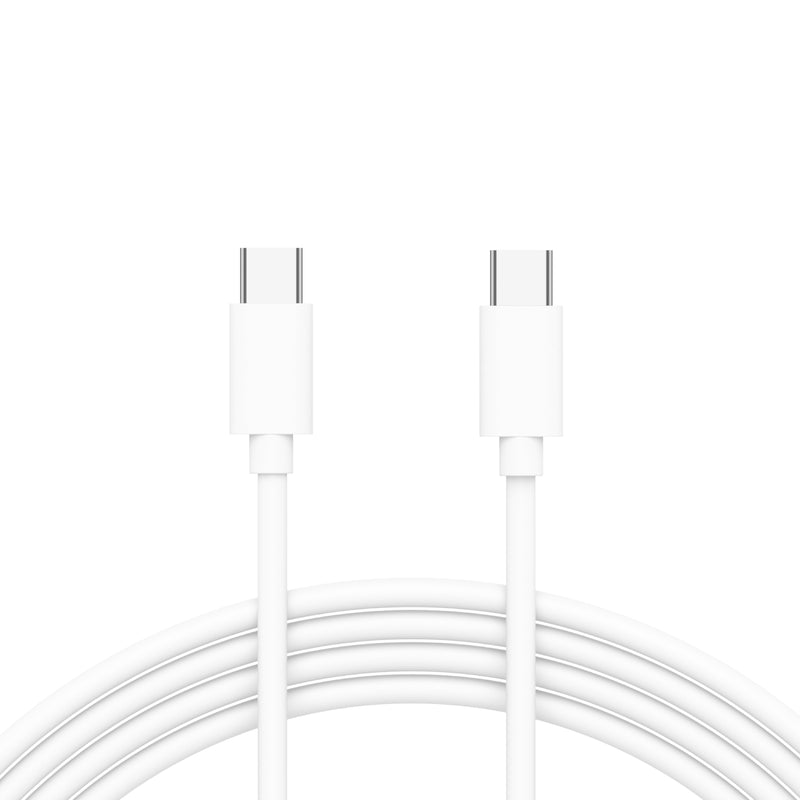 12ft USB-C to USB-C PVC Cable - White Just Wireless