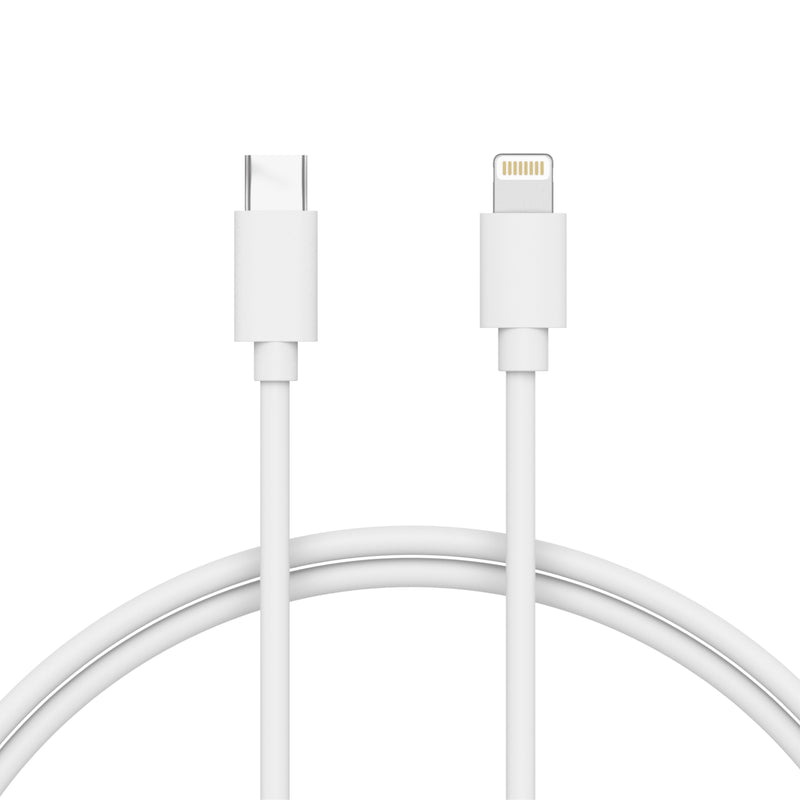 1 m (3 ft.) USB to Lightning Cable - iPhone / iPad / iPod Charger Cable -  High Speed Charging Lightning to USB Cable - Apple MFi Certified - White