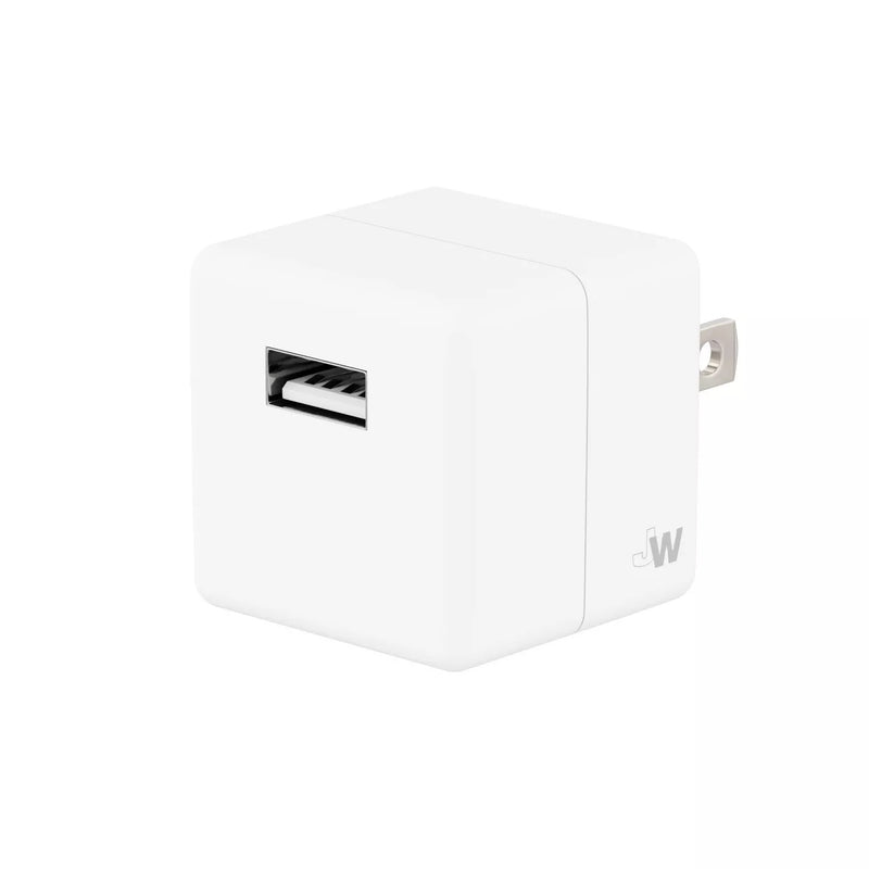 Just Wireless Single Port 1.0A/5W USB-A Home Charger - 1 Amp / 5 Watt Power Output - Universal USB-A Home Charger - Compact and Slim Design - Lightweight and Portable - Fast and Efficient Charging - Built-in Safety Features - Ideal for Travel and Home Use