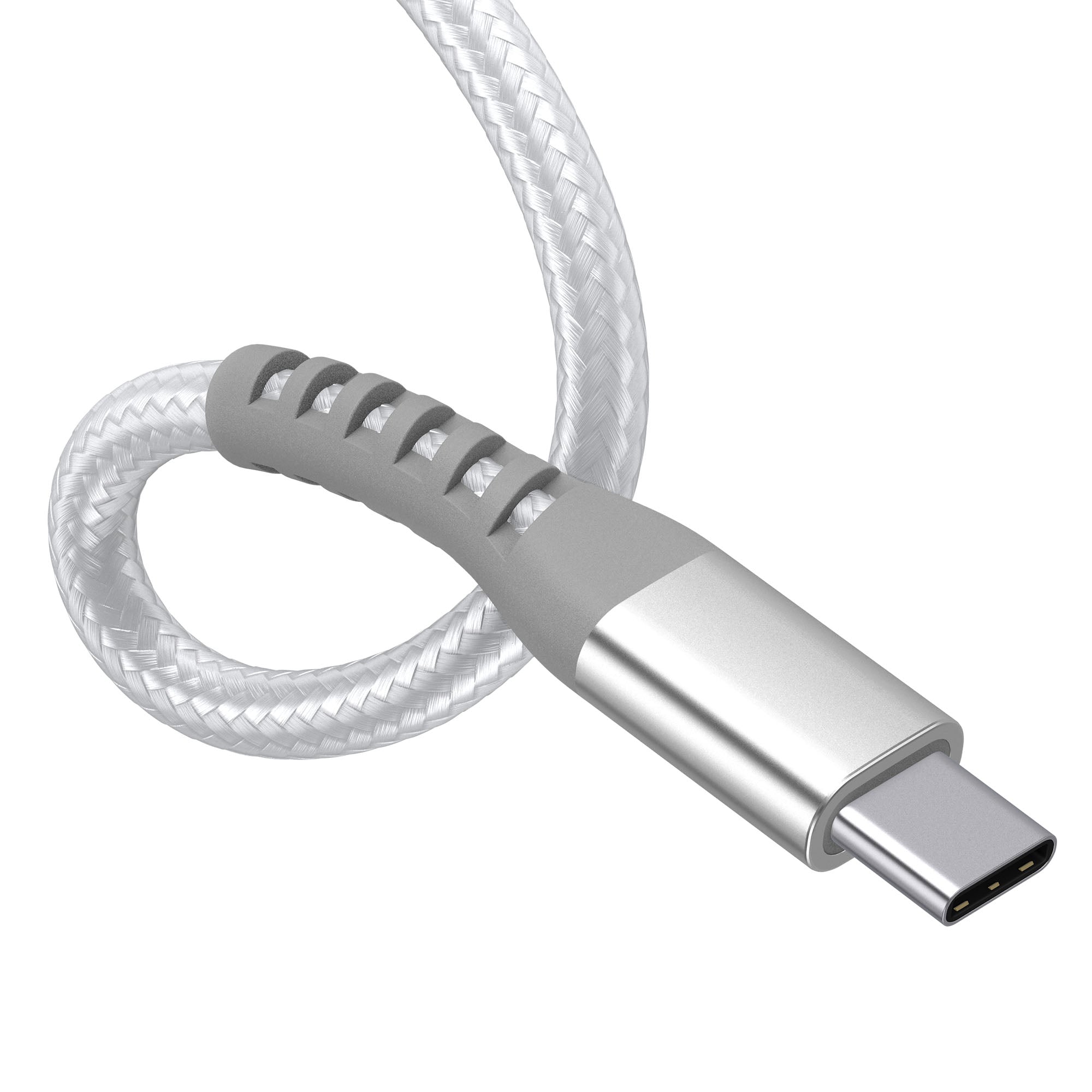 Just Wireless 6ft Kevlar USB-C Nylon Braided Cable - Kevlar Reinforced for Exceptional Strength - 200,000 Bend Tested Durability - 35X Stronger, 12X More Durable - Withstands up to 175 lbs - Enhanced Strain Relief Design - High-Speed Data Transfer Support - USB-C Compatibility - Flexible 6ft Length - Nylon Braided for Added Durability - Includes Cable Management Strap