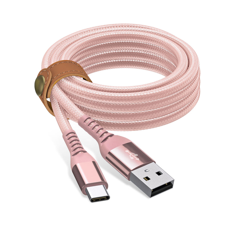 Nylon Braided Cable - Rose Gold Just Wireless