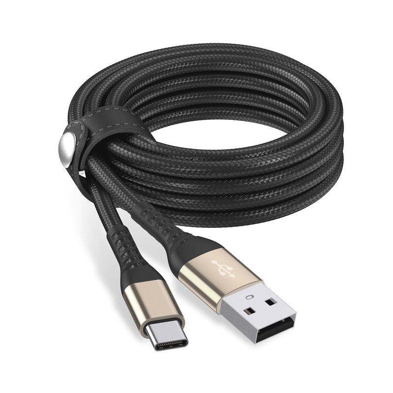 Just Wireless 6ft Kevlar USB-C Nylon Braided Cable - Kevlar Reinforced for Exceptional Strength - 200,000 Bend Tested Durability - 35X Stronger, 12X More Durable - Withstands up to 175 lbs - Enhanced Strain Relief Design - High-Speed Data Transfer Support - USB-C Compatibility - Flexible 6ft Length - Nylon Braided for Added Durability - Includes Cable Management Strap