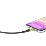 Just Wireless 6ft Kevlar Lightning Nylon Braided Cable - Kevlar Reinforced for Superior Strength - 200,000 Bend Tested Durability - 35X Stronger, 12X More Durable - Withstands up to 175 lbs - Enhanced Strain Relief Design - High-Speed Data Transfer Support - Apple MFi Certified Compatibility - Flexible 6ft Length - Includes Cable Management Strap